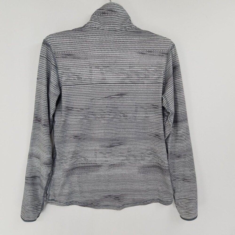 Nike Gray & White Half-Zip Striped Pullover Sweatshirt - Picture 4 of 7